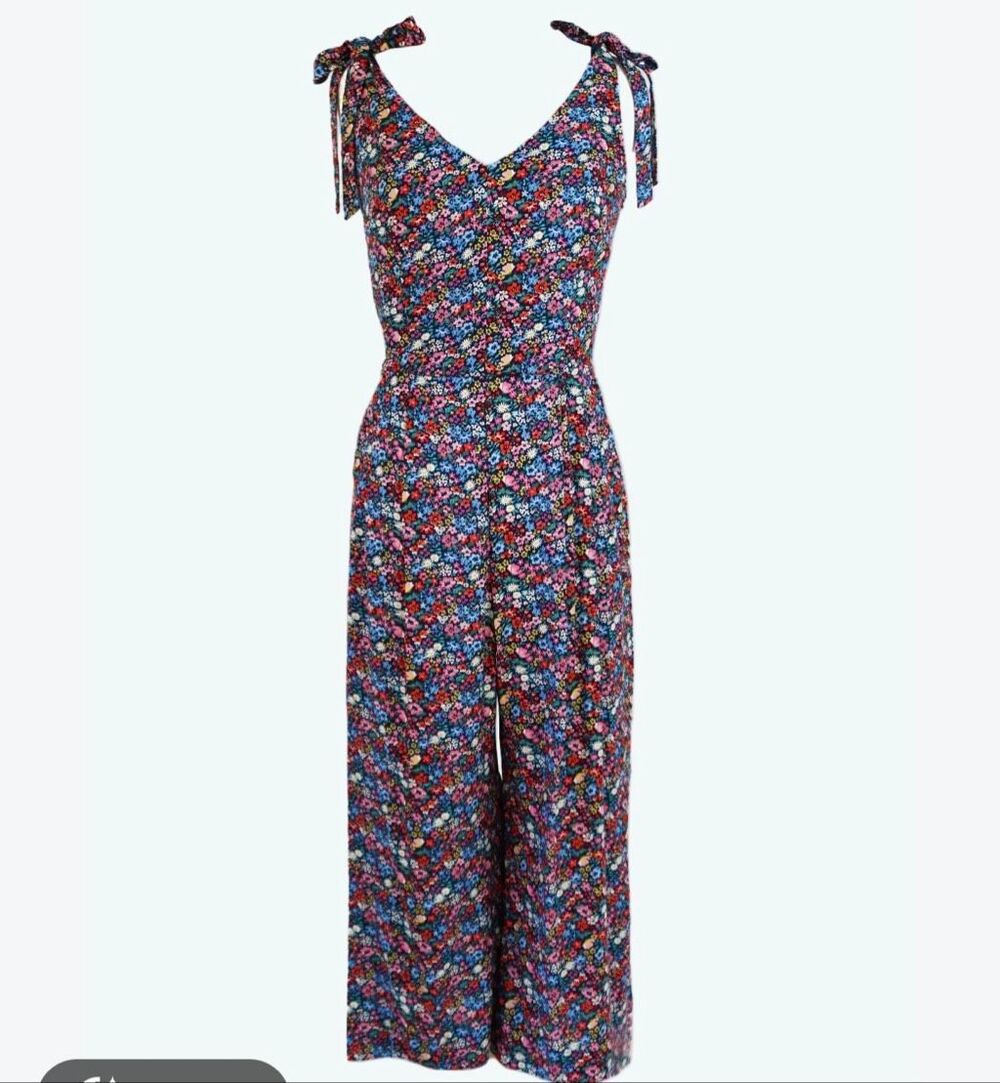 Emily and Fin Anna Summer Garden ditsy Floral Jumpsuit culotte wide leg size XXL